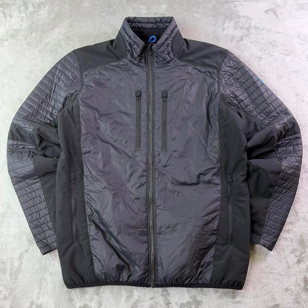 KÜHL Projekt Spyfire Jacket Men’s Medium Gray Black Quilted Outdoor Full Zip